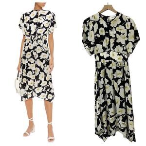 ba&sh Fairy Floral Midi Dress - Black - 0 (US 4)